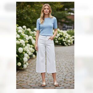 NWT Democracy Relaxed Crop Capri Jeans 16, OPTIC WHITE ARTISANAL